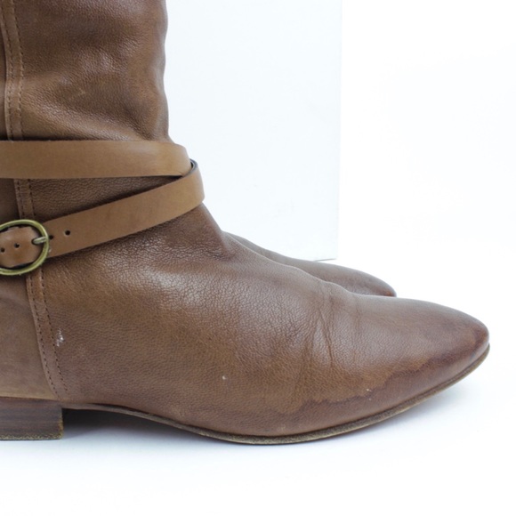 Chloé Terry Leather Knee High Boots w/ Straps 36.5 - Picture 6 of 8